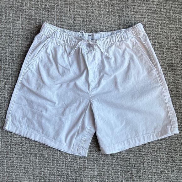 ASOS DESIGN Men’s Wide Shorts in White Linen Blend - Size L - Picture 1 of 6